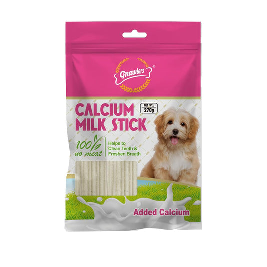 Gnawlers All Life Stages Calcium Milk Stick Dog Treat 270 Gm