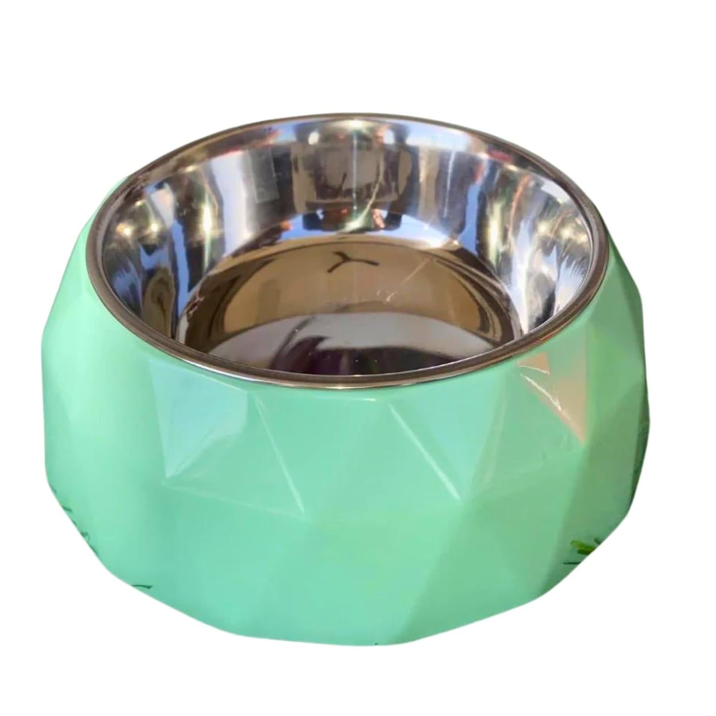 Diamond Cut Bowl Large Green