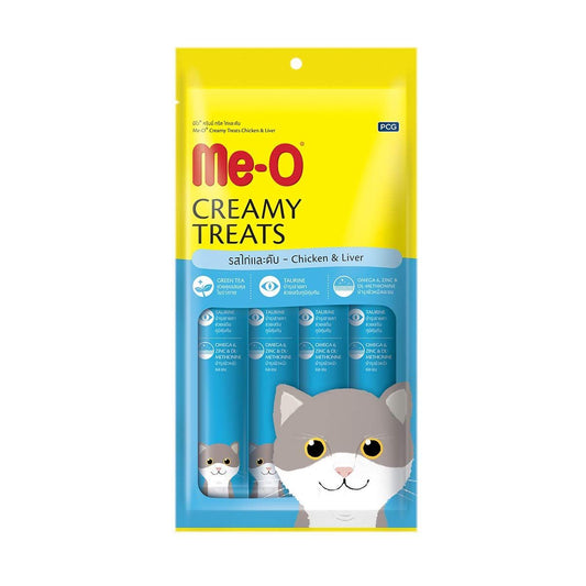 MeO Creamy Treats Chicken and Liver | Pack of 4 Tubes