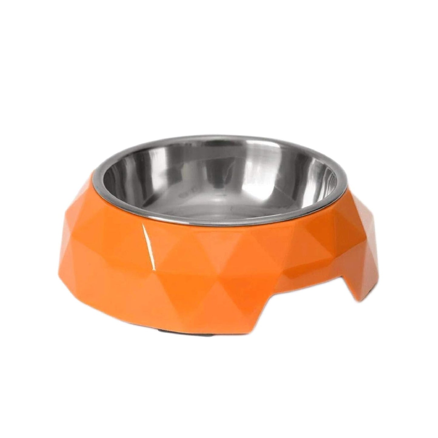 Diamond Cut Bowl Large Orange