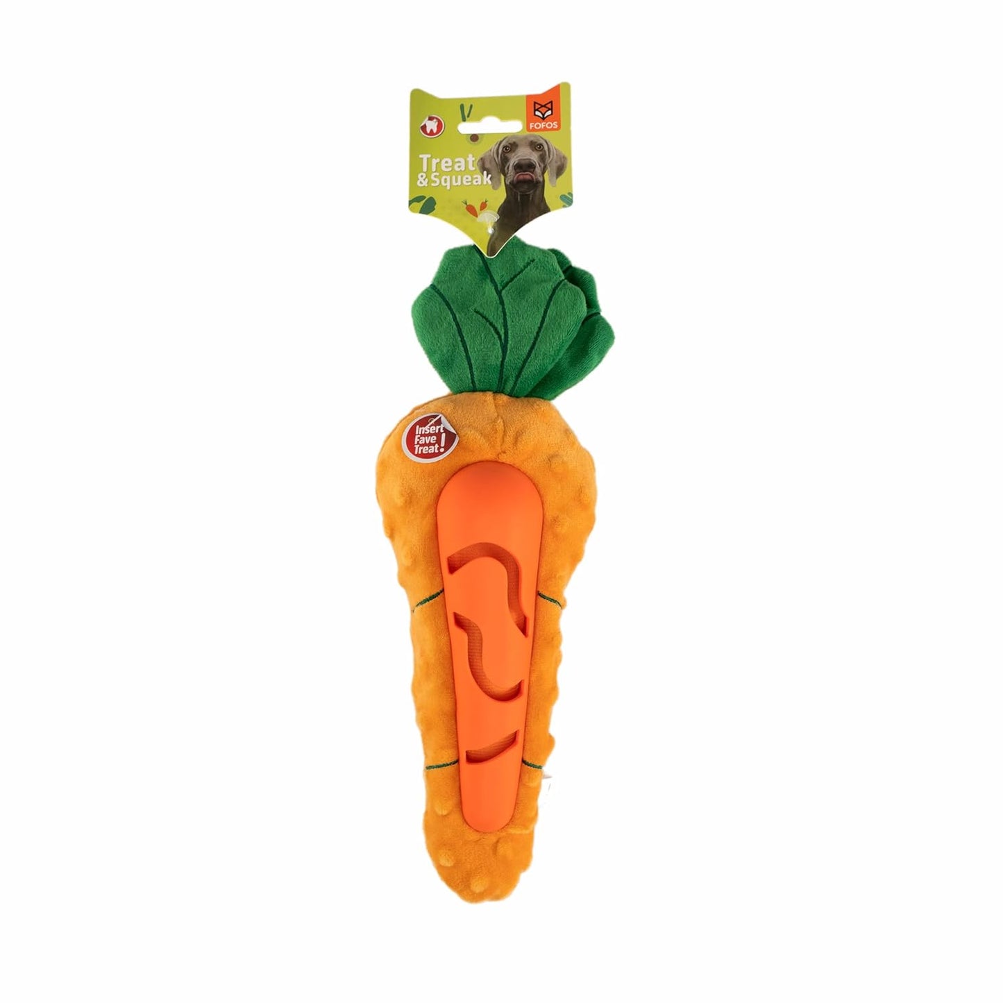 Fofos Carrot Treat Dog Toy