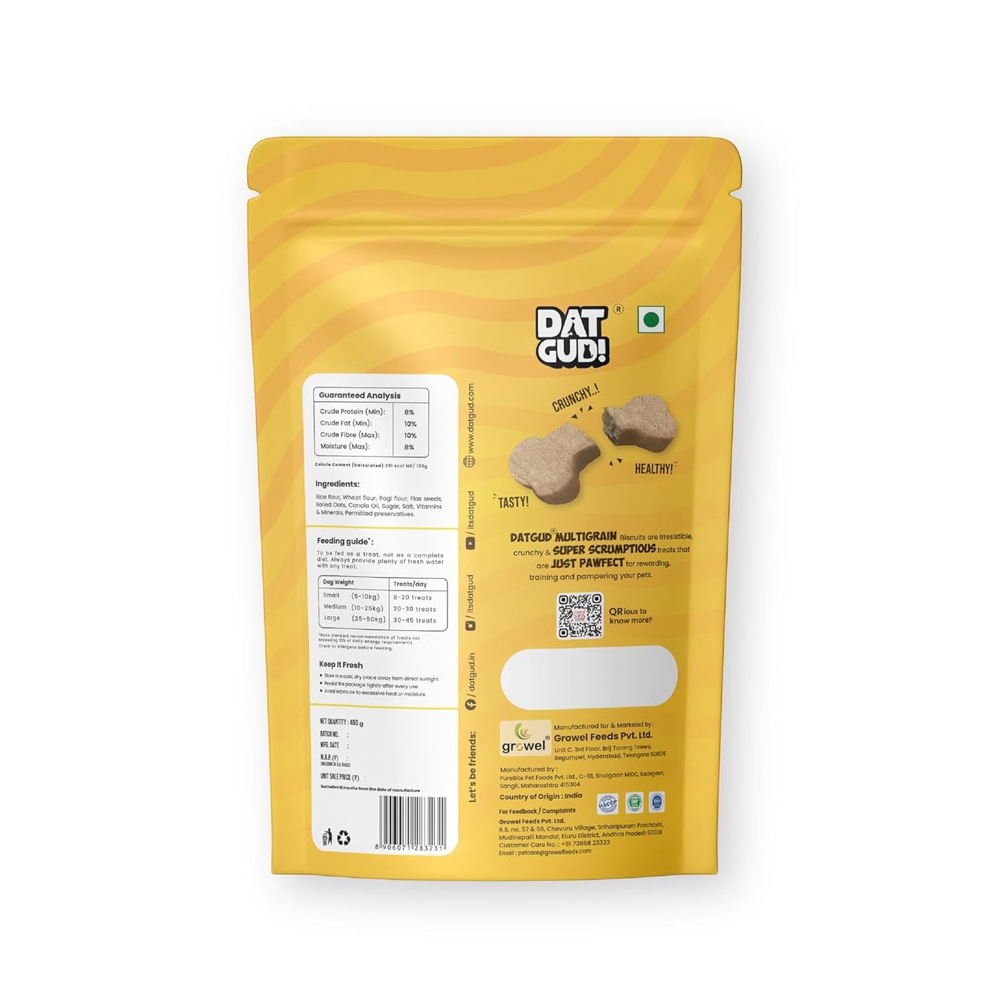 DatGud Multigrain Dog Biscuits 450 Gm