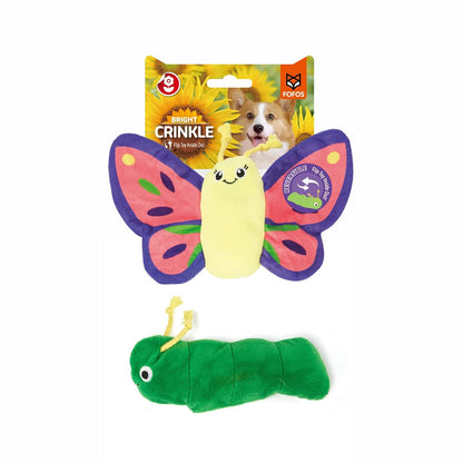 Fofos Butterfly Crinkle Dog Toy