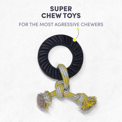 Fofos Extremely Durable Tyre & Rope Dog Chew Toy