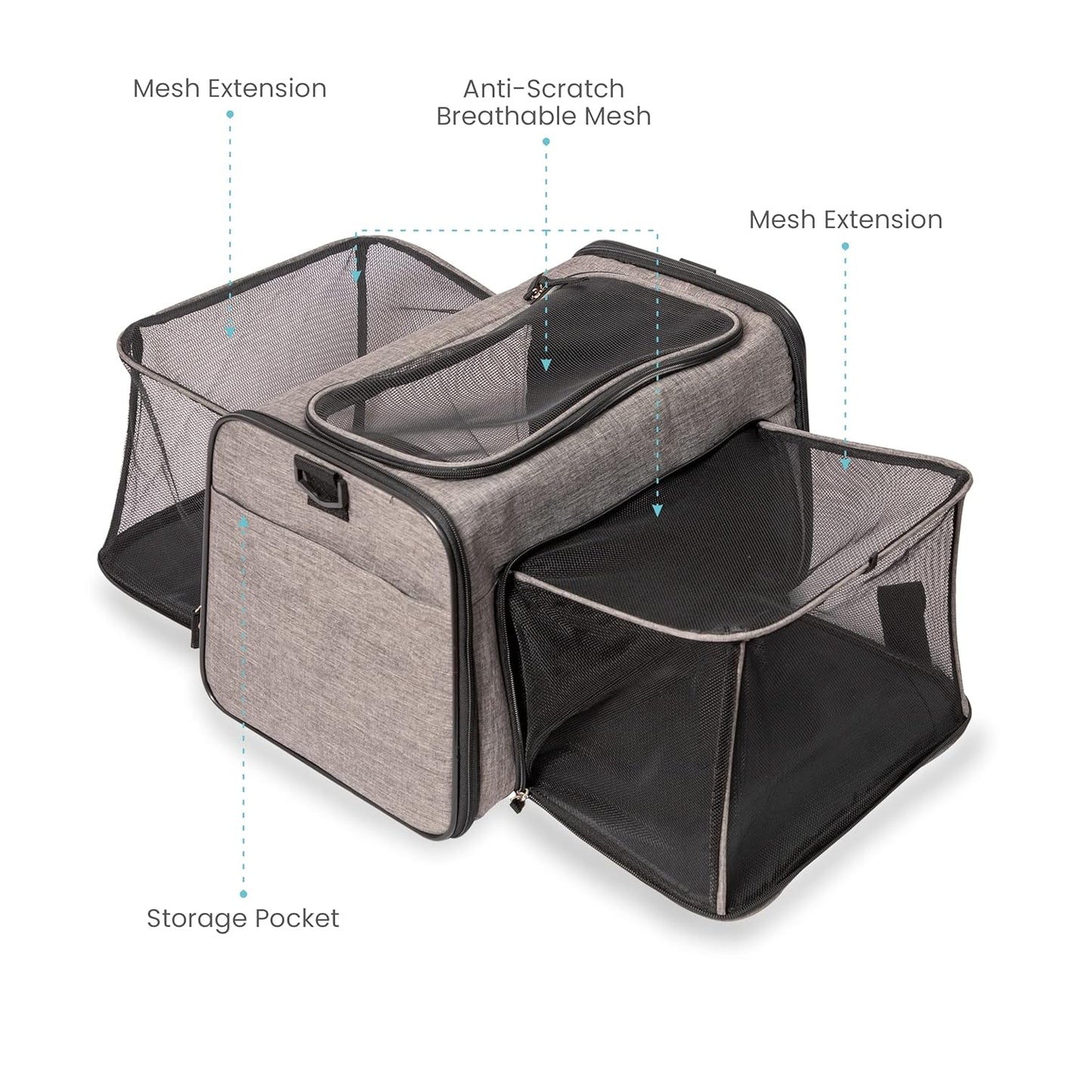 FOFOS Expandable Foldable Carrier Grey