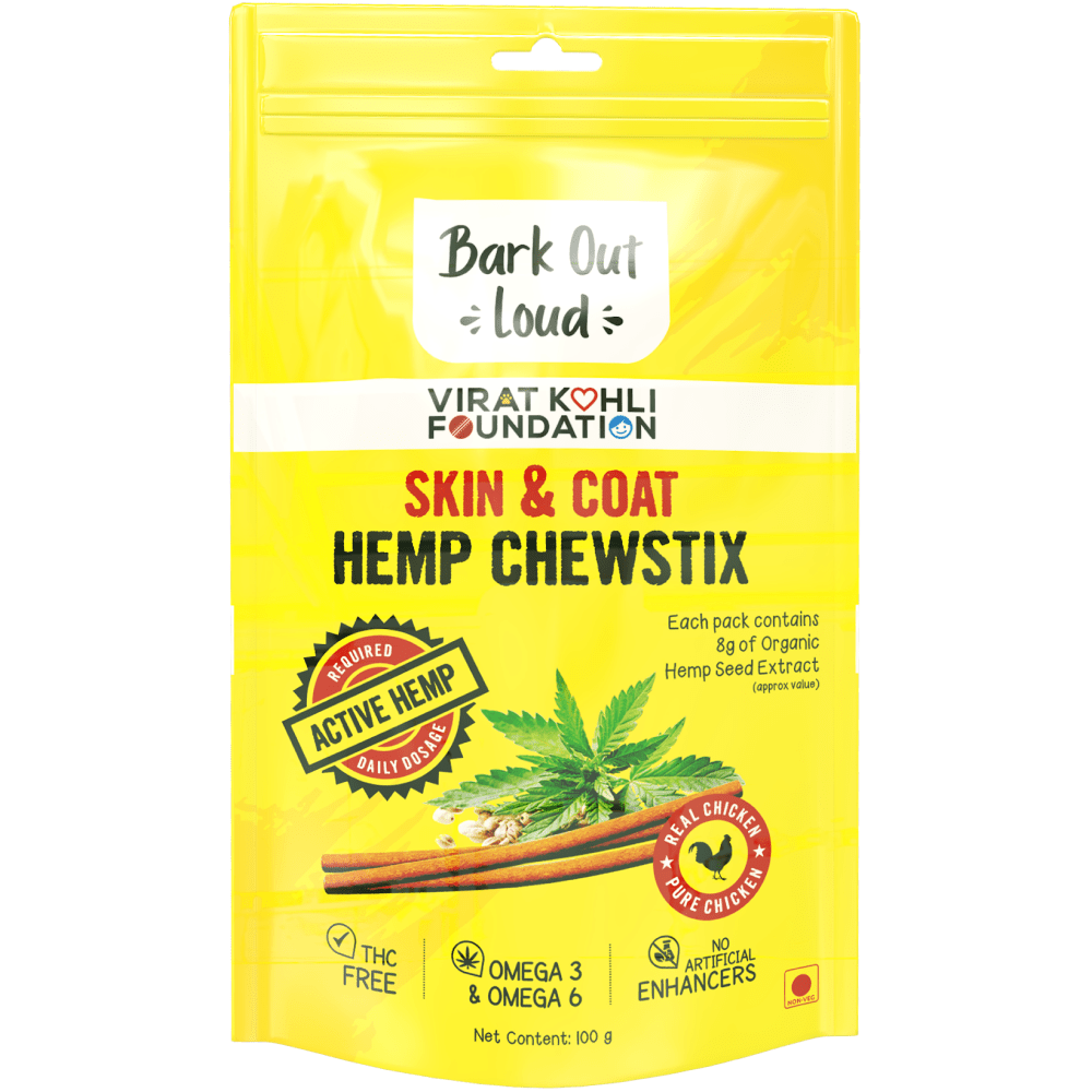 Bark Out Loud Skin & Coat Hemp Chewstix 100 Gm