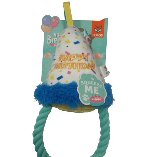 Fofos Birthday Hat Dog Toy