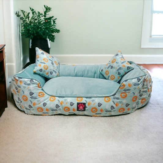 OMP Lounger Bed Leaf Blue