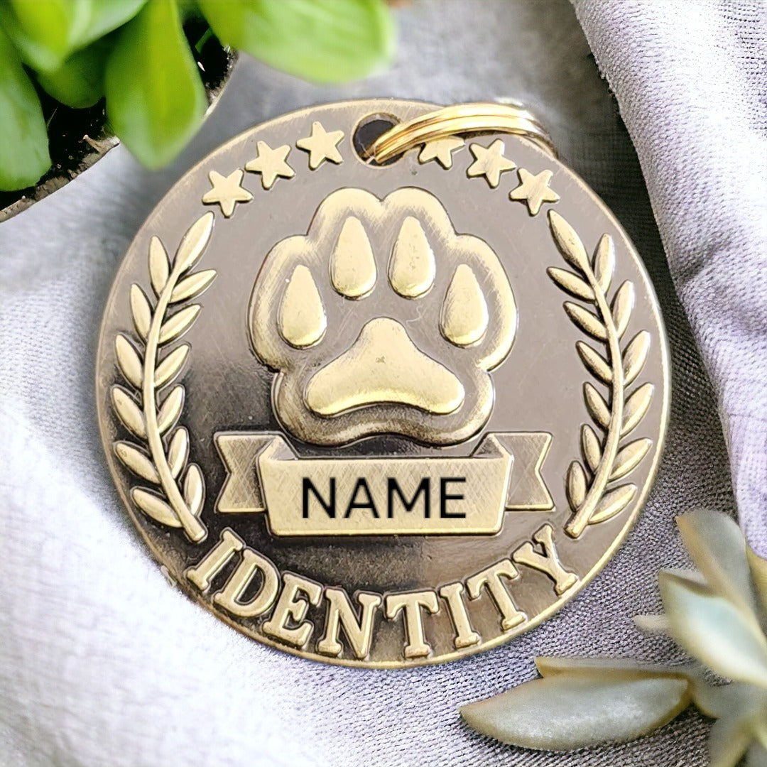 ID Tag - Round | 30 mm | Brass