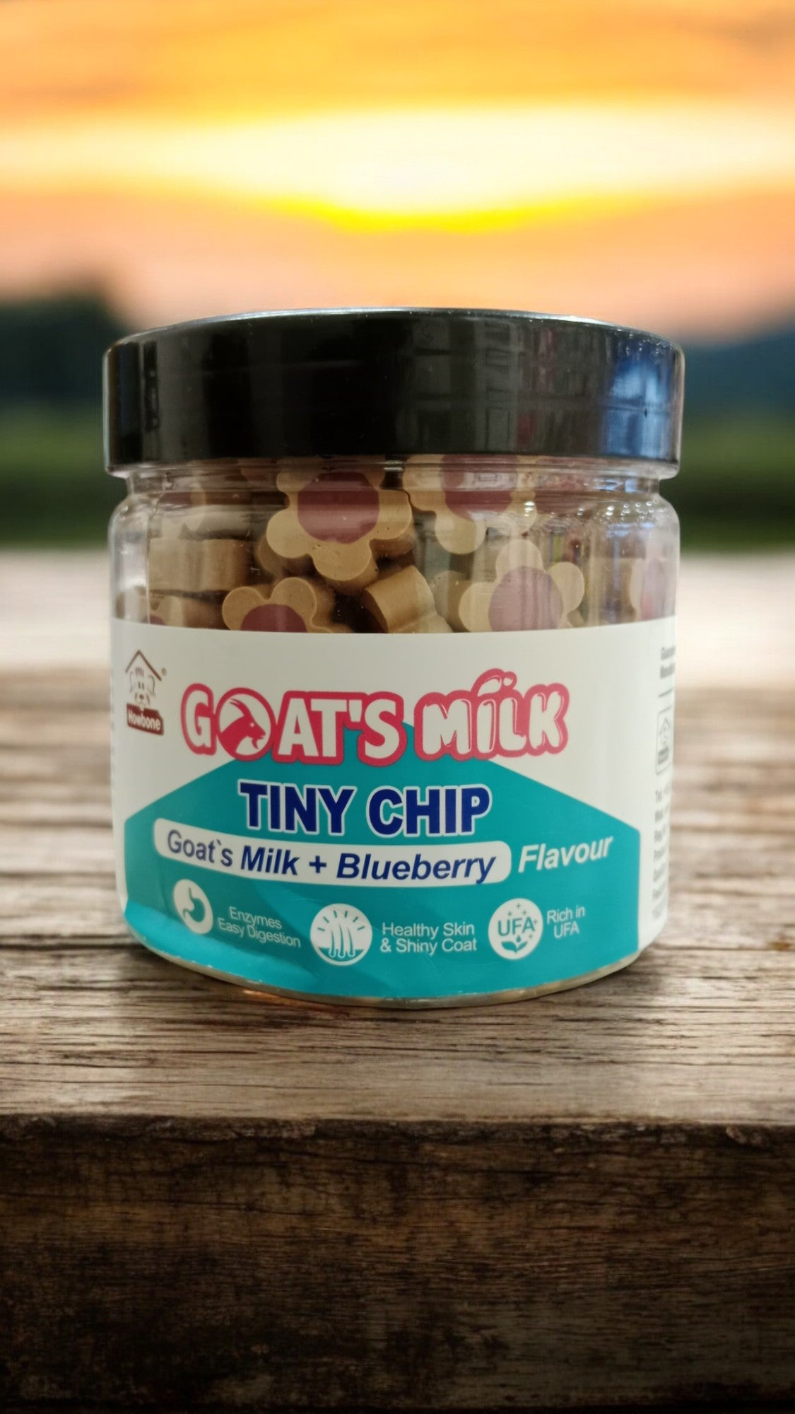 Howbone Tiny Chip Goat Milk + Blueberry 220 Gm