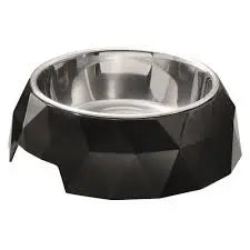 Diamond Cut Bowl Large Black